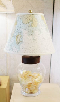 One of our custom-made collectible lamps with a nautical theme. 
