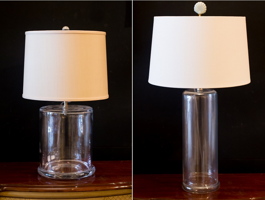 Clear vase sale lamp