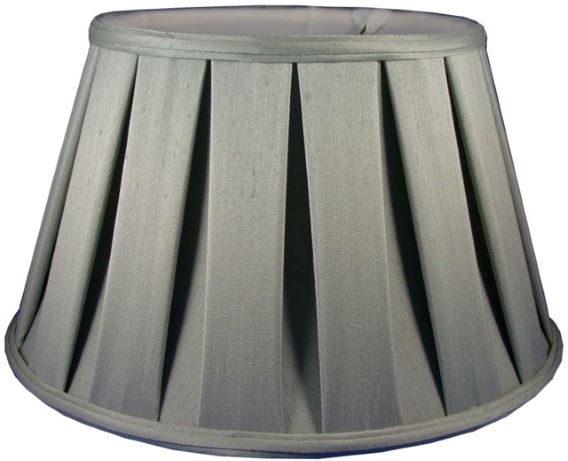 Silk Lampshade with a Box Drape over a Stretched Silk Layer