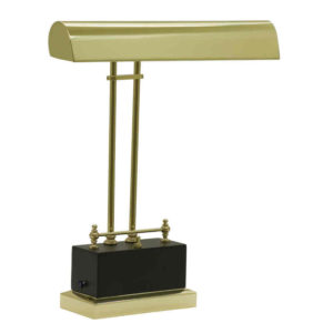 Battery Operated LED Piano Lamp Black/Brass
