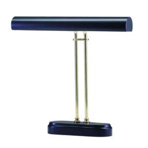 Polished Brass and Black Digital Piano Lamp