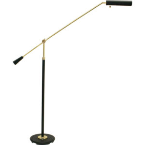 PFL-617 House of Grand Piano Floor Lamp in Black and Polished Brass Accents