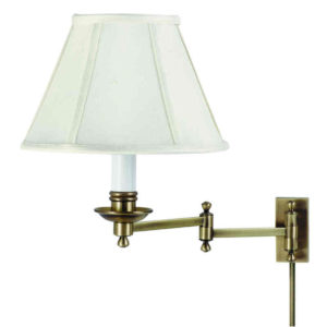 LL660-AB_House of Troy Library Single Light Wall Swing Arm Lamp in an Antique Brass Finish