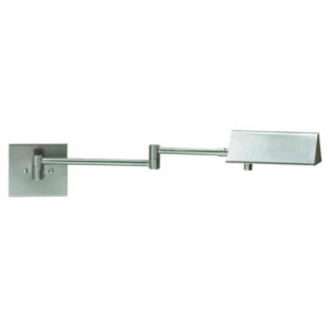 PIN475-SN_House of Troy Pinnacle Single Light Halogen Wall Swing Arm Lamp in a Satin Nickel Finish