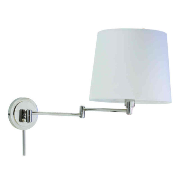 TH725-PN_House of Troy Townhouse Single Light Wall Swing Arm Lamp in a Polished Nickel Finish