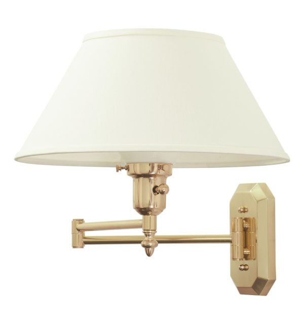 WS-704-House of Troy Swing Arm Wall Lamp in a Polished Brass Finish