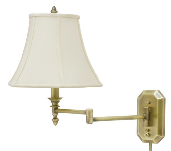 WS-708_ House of Troy Swing Arm Lamp in an Antique Brass Finish