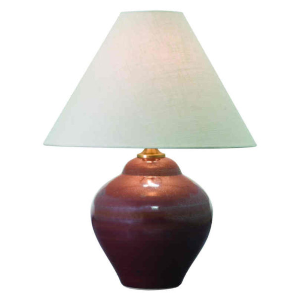 GS130-IR_House of Troy Scatchard 22" Ceramic Table Lamp in an Iron Red Glaze
