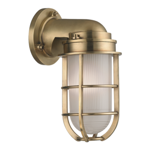 240-AGB_Hudson Valley Carson Single Light Wall Sconce and Bathroom Wall Fixture in an Aged Brass Finish
