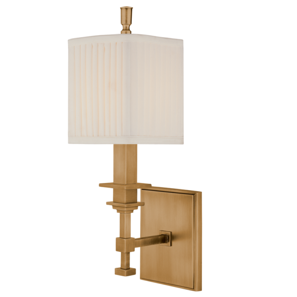 241-AGB_Hudson Valley Berwick Single Light Wall Sconce in an Aged Brass Finish