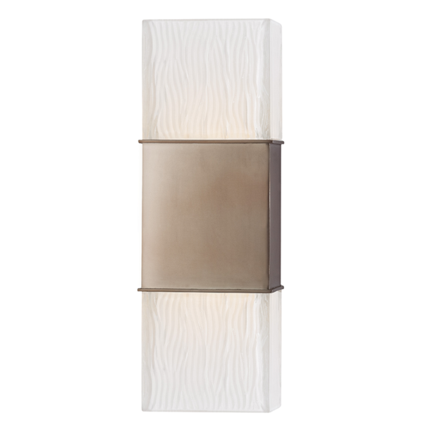 282-BB_Hudson Valley Aurora 2-Light Wall Sconce in Frosted Glass with Brushed Bronze Accents