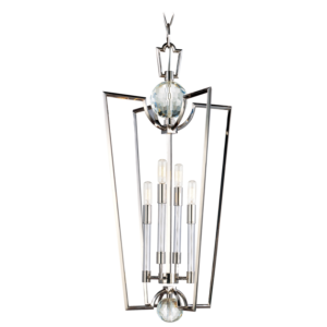 3017-PN_Hudson Valley Waterloo Chandelier and Pendant in a Polished Nickel Finish