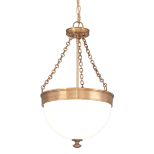 324-AGB_Hudson Valley Barrington 3-Light Pendant in an Aged Brass Finish