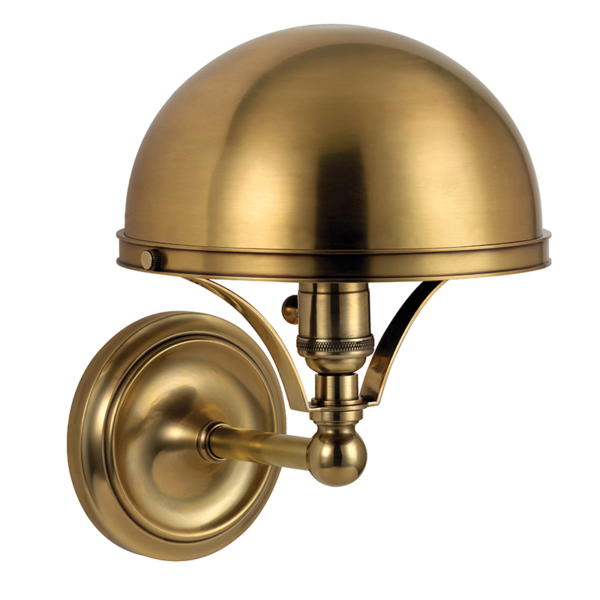521-AGB_Hudson Valley Covington Single Light Wall Sconce in an Aged Brass Finish