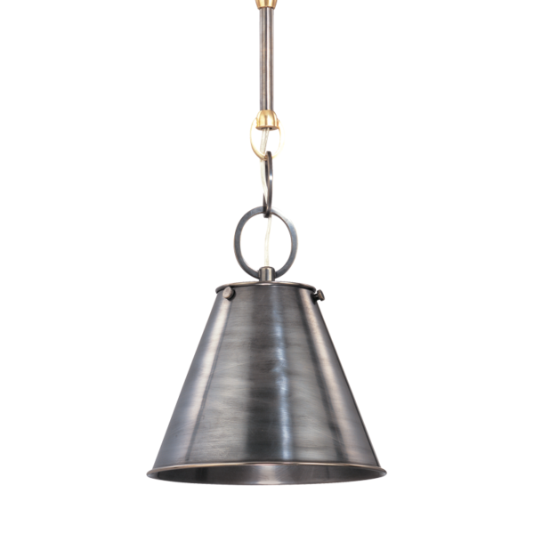 5511-DB_Hudson Valley Altamont Single Light Pendant in a Distressed Bronze Finish with a Metal Cone Shade