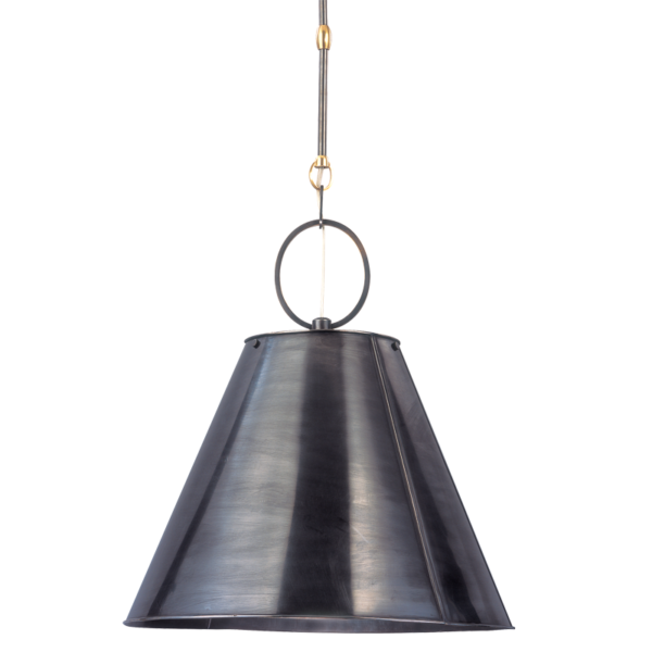 5519-DB_Hudson Valley Altamont Single Light Pendant in a Distressed Bronze Finish with a Metal Cone Shade