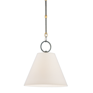 5612-DB_Hudson Valley Altamont Pendant in a Distressed Bronze Finish with a Paper Cone Shade