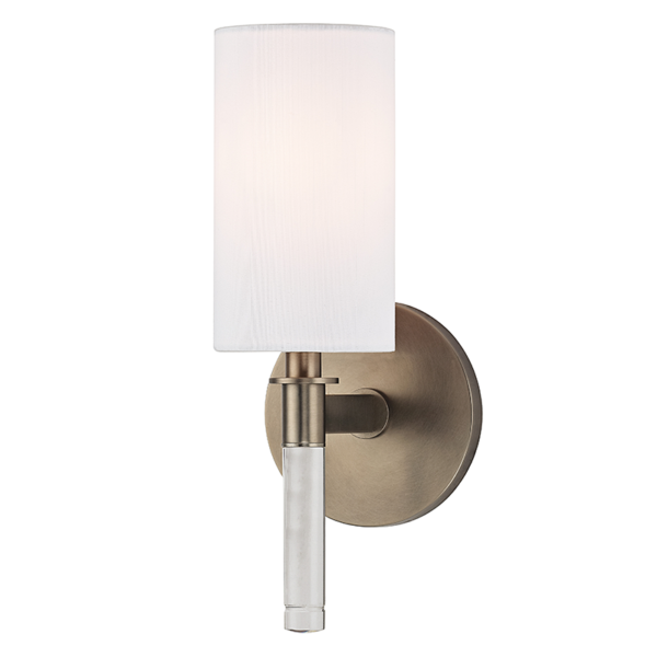 6311-BB_Hudson Valley Wylie Single Light Wall Sconce in Crystal and Brushed Bronze