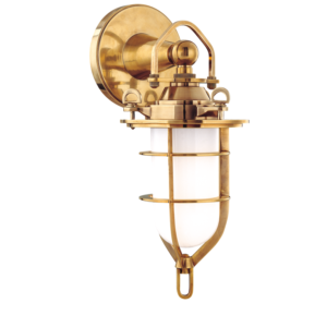 6501-AGB_Hudson Valley New Canaan Single Light Wall Sconce and Bathroom Fixture in an Aged Brass Finish