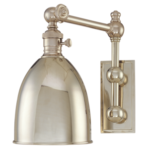 761-PN_Hudson Valley Roslyn Single Light Wall Swing Arm Lamp in a Polished Nickel Finish