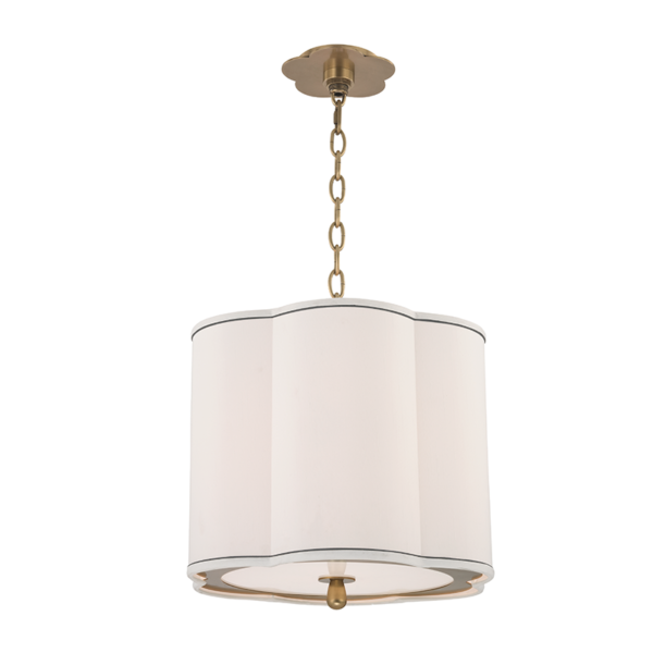7915-AGB_Hudson Valley Sweeny 3-Light Pendant with Aged Brass Accents