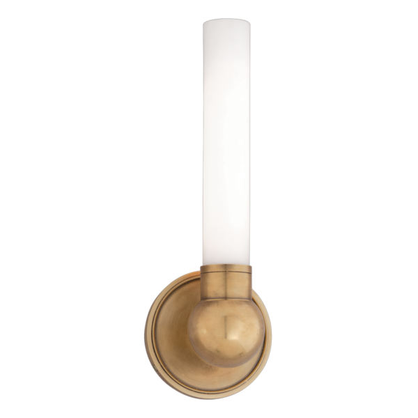 821-AGB_Hudson Valley Cornwall Single Light Bathroom Wall Light in an Aged Brass Finish