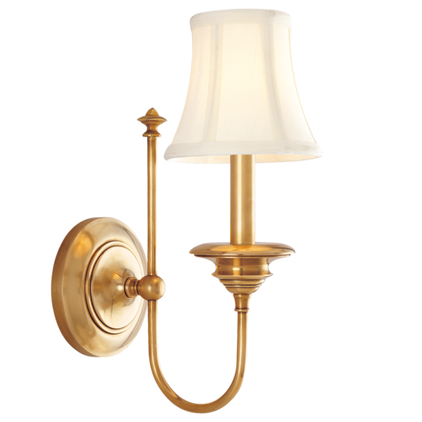 8711-AGB_Hudson Valley Yorktown Single Light Wall Sconce in an Aged Brass Finish