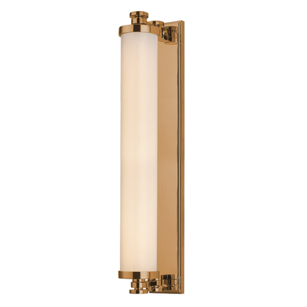 9714-AGB_Hudson Valley Sheridan Single Light LED Bath Light Bar in an Aged Brass Finish