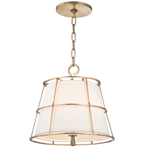 9816-PN_Hudson Valley Savona 2-Light Pendant with a Polished Nickel Cage