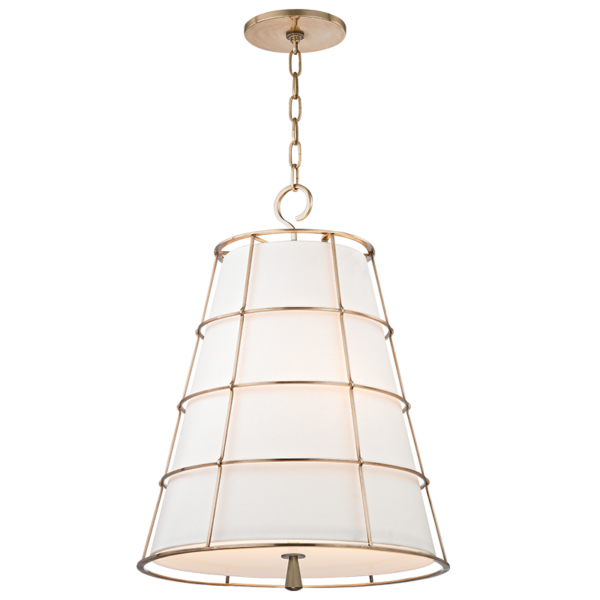 9820-AGB_Hudson Valley Savona 3-Light Pendant with an Aged Brass Cage