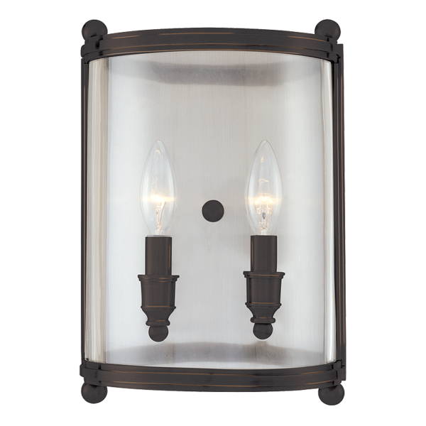 1302-DB_Hudson Valley Mansfield 2-Light Wall Sconce in a Distressed Bronze Finish