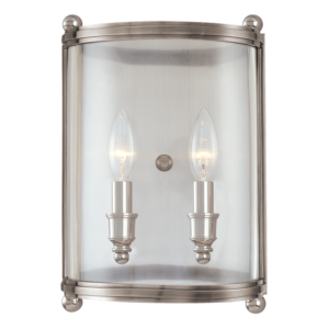 1302-PN_Hudson Valley Mansfield 2-Light Wall Sconce in a Polished Nickel Finish