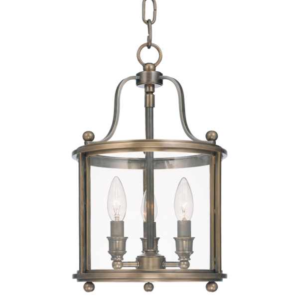 1310-DB_Hudson Valley Mansfield 3-Light Lantern and Pendant in a Distressed Bronze Finish