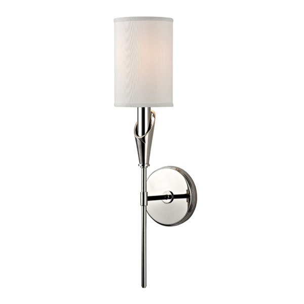 1311-PN_Hudson Valley Tate Single Light Wall Sconce in a Polished Nickel Finish