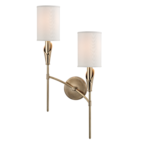 1312R-AGB_Hudson Valley Tate 2-Light Wall Sconce in an Aged Brass Finish