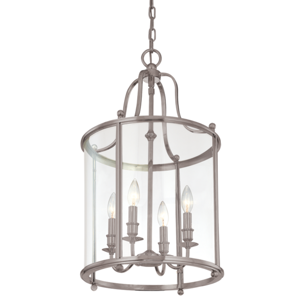 1315-AN_Hudson Valley Mansfield 4-Light Lantern and Pendant in an Antique Nickel Finish