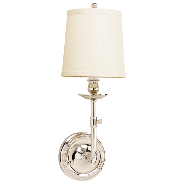 171-PN_Hudson Valley Logan Single Light Wall Sconce in a Polished Nickel Finish