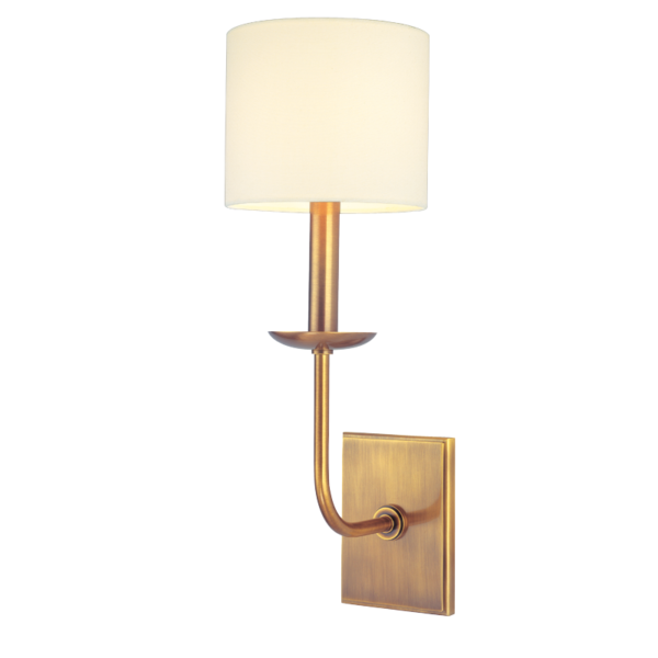 1711-AGB_Hudson Valley Kings Point Single Light Wall Sconce in an Aged Brass Finish