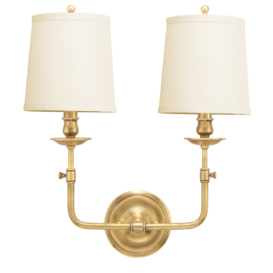 172-AGB_Hudson Valley Logan 2-Light Wall Sconce in an Aged Brass Finish
