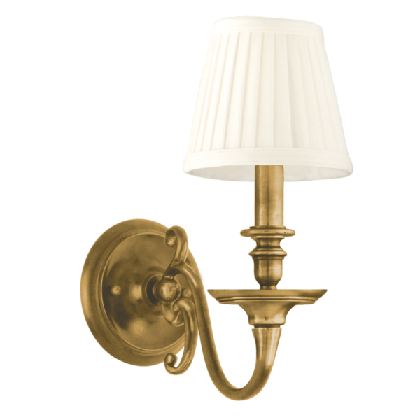 1741-AGB_Hudson Valley Charleston Single Light Wall Sconce in an Aged Brass Finish