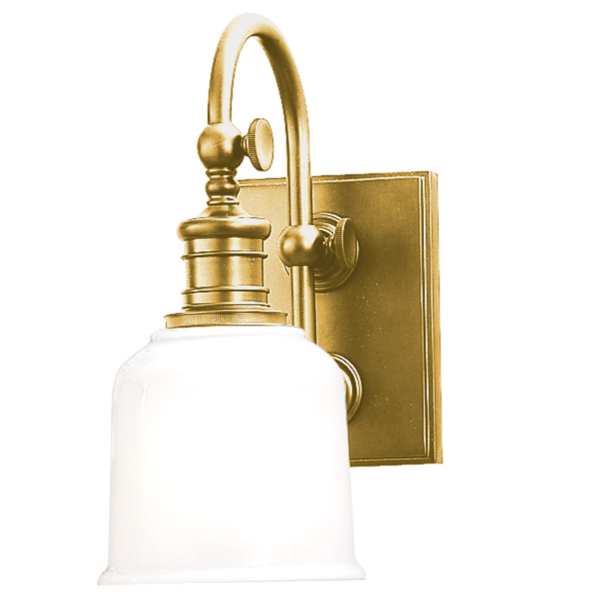 1971-AGB__Hudson Valley Keswick Single Light Bath Sconce in an Aged Brass Finish