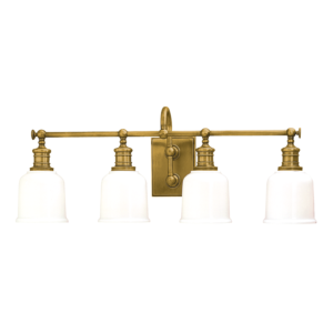 1974-AGB__Hudson Valley Keswick 4-Light Bath Sconce in an Aged Brass Finish