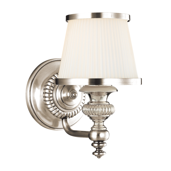 2001-PN_Hudson Valley Milton Single Light Bath Sconce in a Polished Nickel Finish