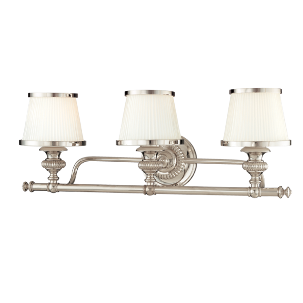 2003-PN_Hudson Valley Milton 3-Light Bath Sconce in a Polished Nickel Finish