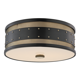 2206-HN_Hudson Valley Gaines 3-Light Flush Mount Ceiling Fixture in an Historic Nickel Finish
