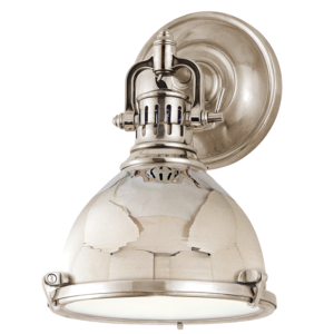 2209-PN_Hudson Valley Pelham Single Light Metal Wall Sconce in a Polished Nickel Finish