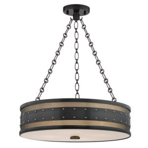 2222-AGB_Hudson Valley Gaines 4-Light Pendant in an Aged Brass Finish