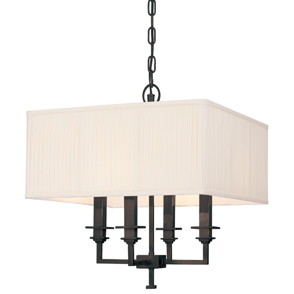244-OB_Hudson Valley Berwick 4-Light Drum Pendant and Chandelier in an Old Bronze Finish