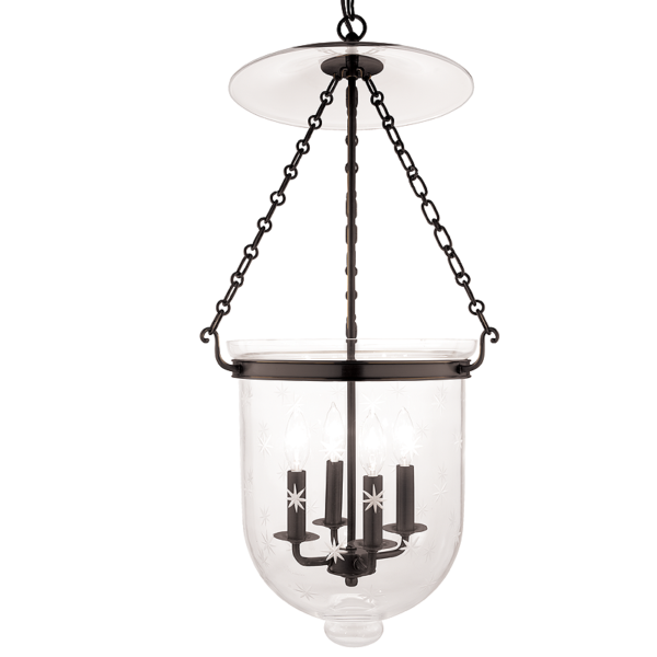 255-OB-C3_Hudson Valley Hampton 4-Light Lantern and Pendant in Patterned Glass with Old Bronze Accents