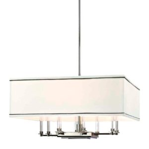 2924-PN_Hudson Valley Collins 8-Light Drum Pendant and Chandelier in a Polished Nickel Finish